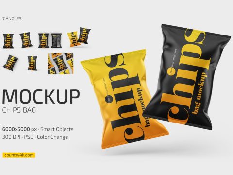 Chips Bag Mockup Set 11024422