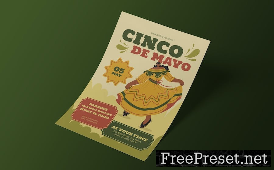 Cinco De Mayo Flyer Y4X6MAC