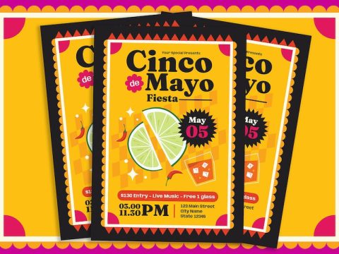 Cinco De Mayo Party Flyer A4F2SF2