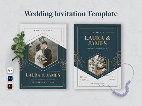 Classical Wedding Invitation Y3TN6TV