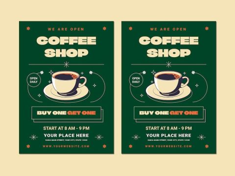 Coffee Shop Flyer E5NVACS