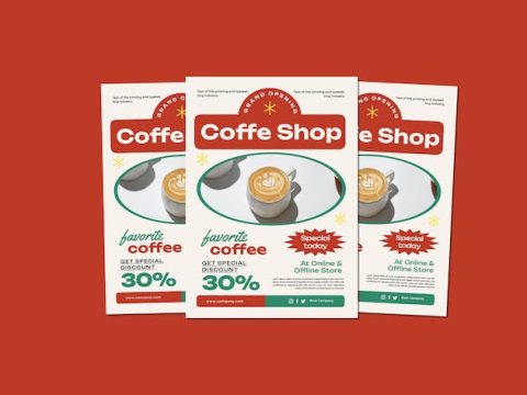 Coffee Shop Flyers M78YEUX
