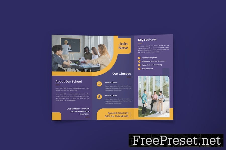 College Education Trifold Brochure