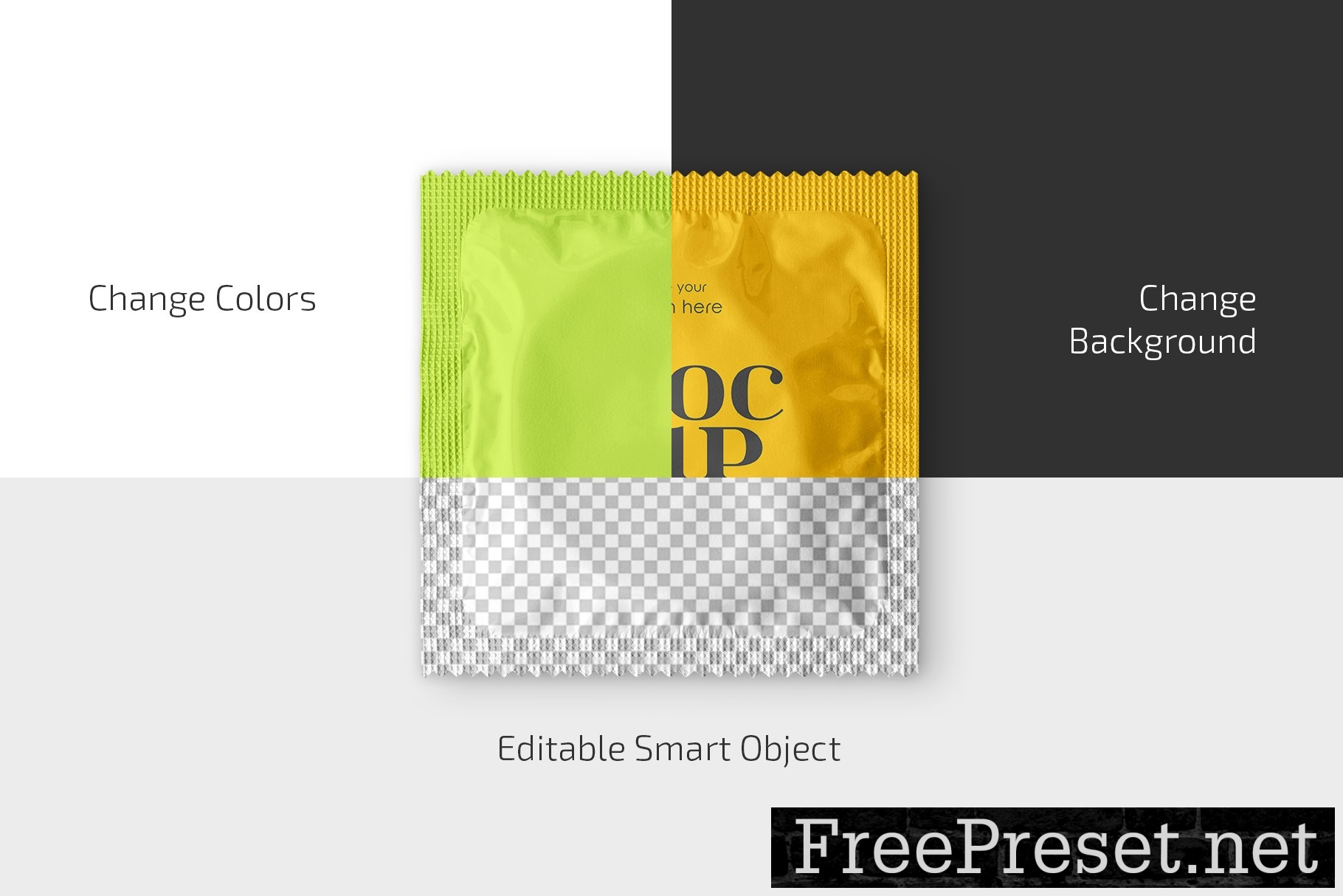 Condom Packaging Mockup Set 13418058