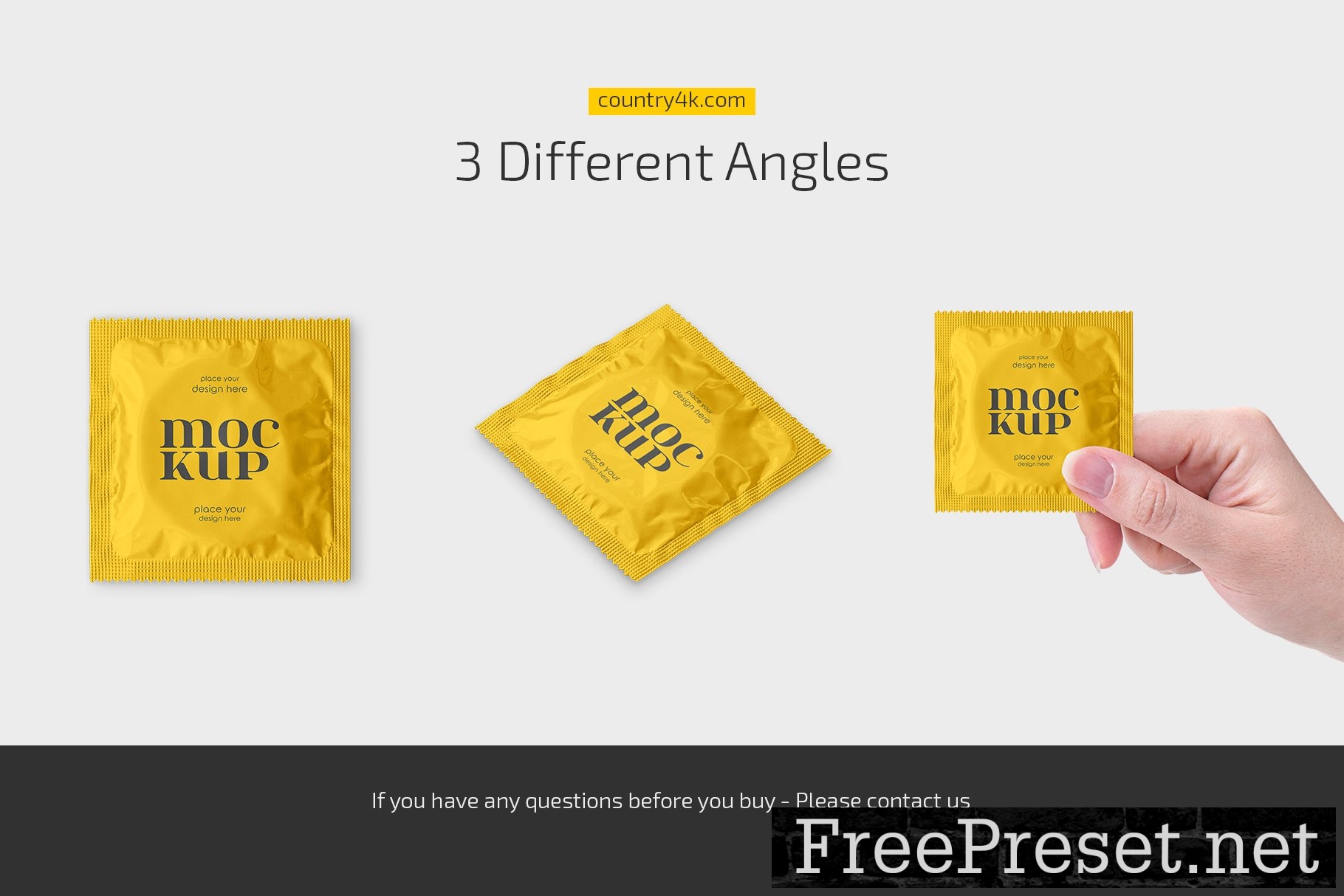 Condom Packaging Mockup Set 13418058