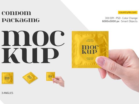 Condom Packaging Mockup Set 13418058