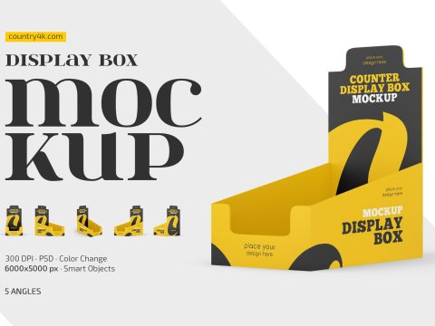 Counter Display Box Mockup Set 13378205