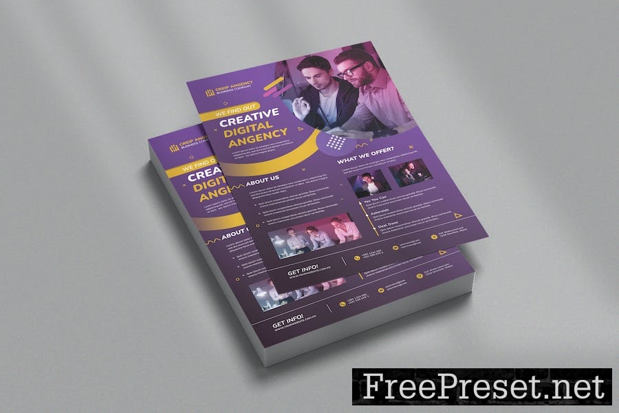 Creative Digital Agency Flyer Template HVVSW6R