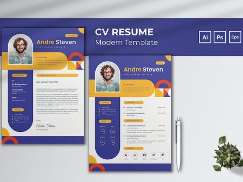 Creative Graphic Designer CV Resume ZT5PSDG