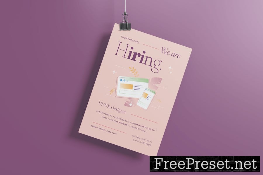 Creative Hiring Flyer Set QSBJR8C