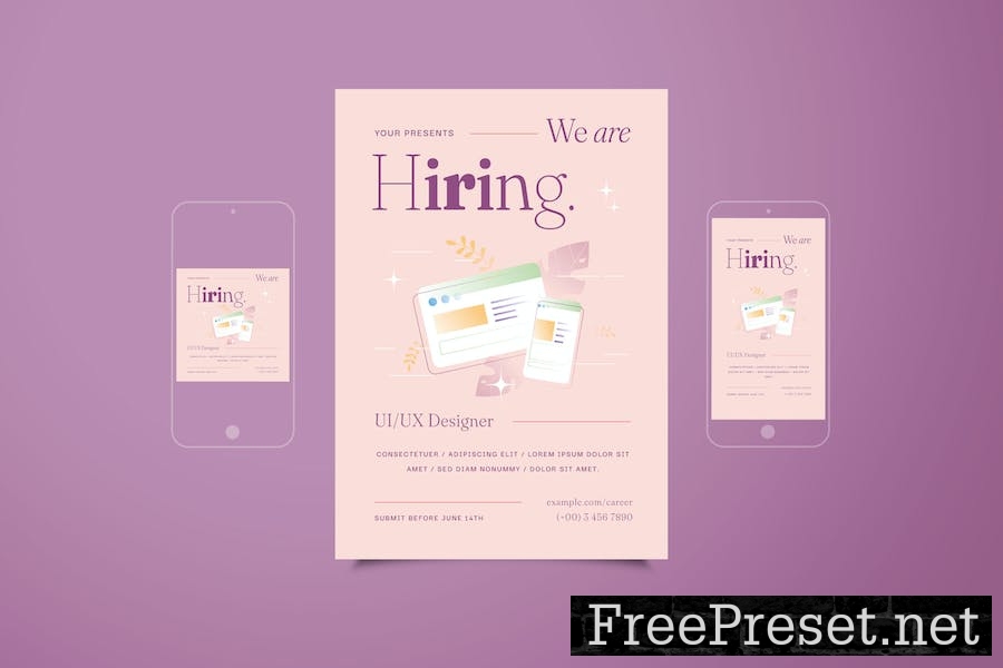 Creative Hiring Flyer Set QSBJR8C