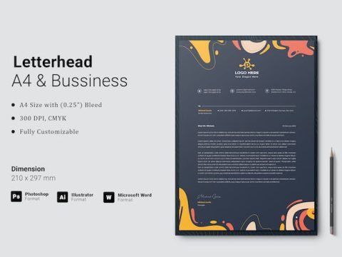 Creative Letterhead Template XQTGKAU