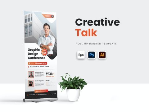 Creative Talk Roll Up Banner 4HC6KHZ