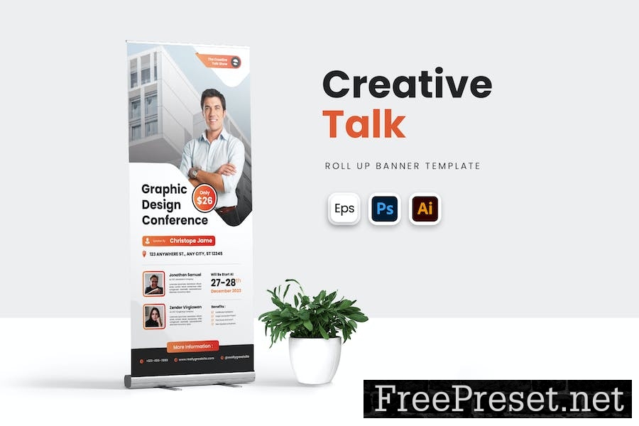 Creative Talk Roll Up Banner 4HC6KHZ