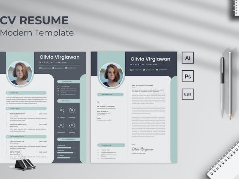 Creative Vitae CV Resume QEL9UV7