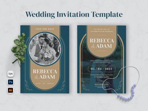 Decorative Wedding Invitation Q77TCTP