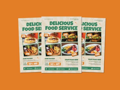 Delicious Food Service Flyers SSY64RA