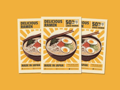 Delicious Ramen Flyers D7ZQN4C