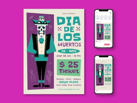 Dia De Los Muertos Flyer Z4A4G4Y