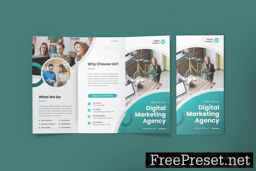 Digital Agency Trifold Brochure A5295MJ