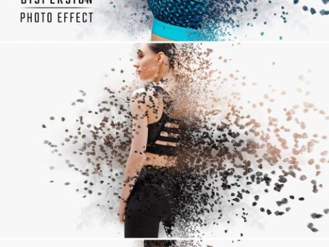 Dispersion Photo Effect with Rock Explosion Mockup 541813541