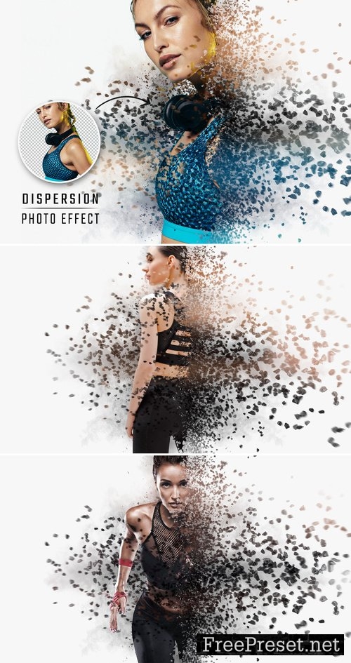 Dispersion Photo Effect with Rock Explosion Mockup 541813541