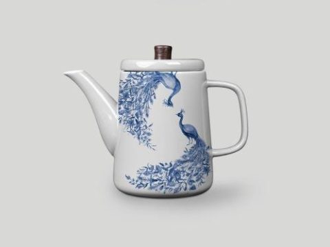 Editable Porcelain Kettle Mockup 447310407