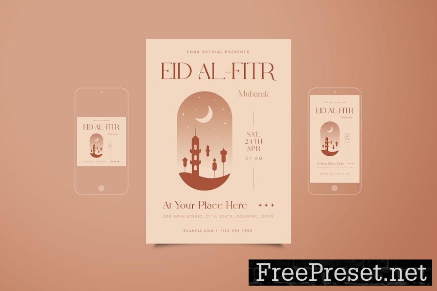 Eid Al-Fitr Mubarak Flyer Set SVBEX4V