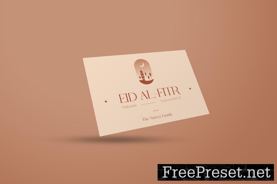 Eid Al-Fitr Mubarak Greeting Card GWY8JKY