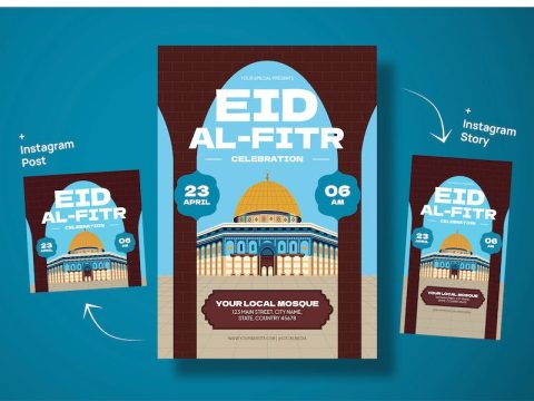 Eid Mubarak Celebration Flyer