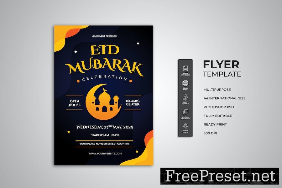 Eid Mubarak Flyer 9KBDV73