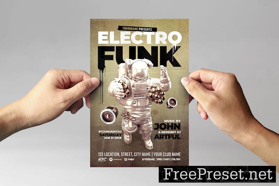 Electro Music Flyer Template