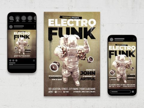 Electro Music Flyer Template