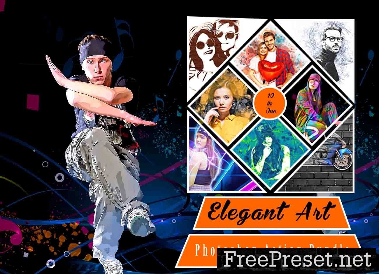 Elegant Art Photoshop Action Bundle 12709885