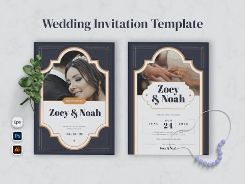 Elegant Minimalist Wedding Invitation N37D3NJ