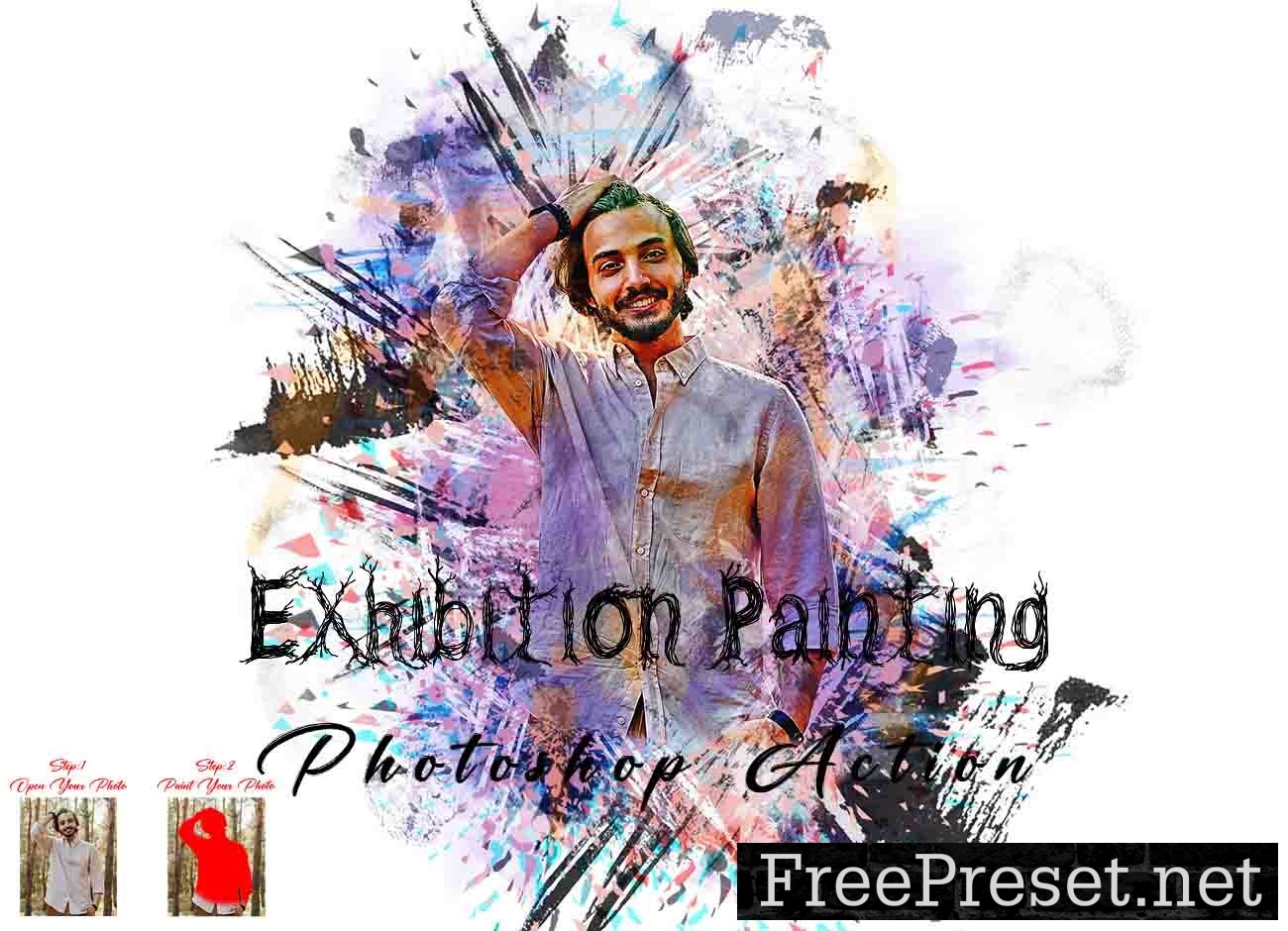 Exhibition Painting Photoshop Action 11013141