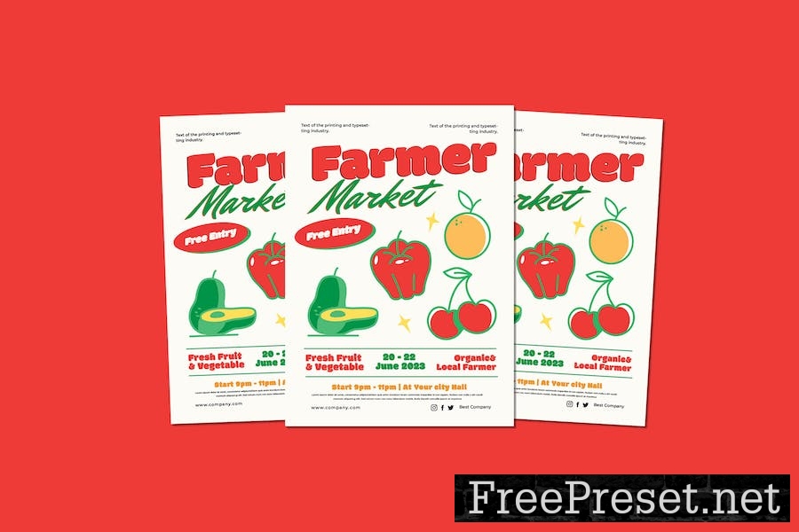 Farmer Market Flyers ZTR4A2P