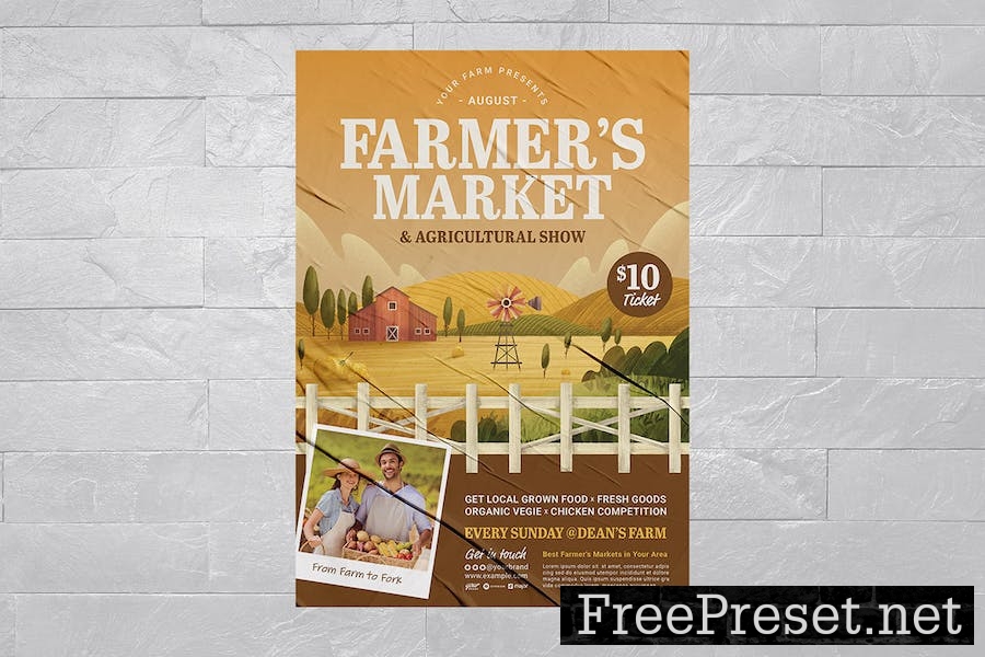 Farmers Market Flyer Template ARG9UVS