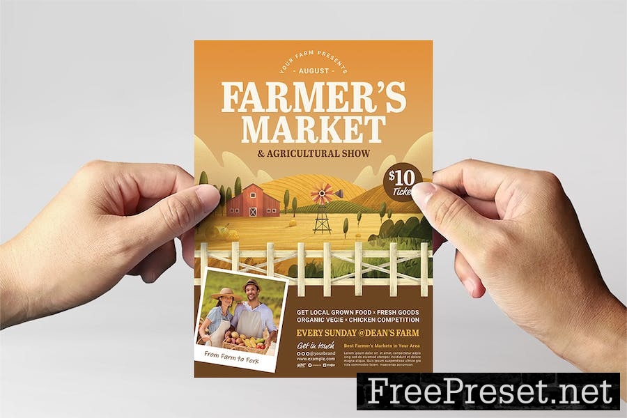 Farmers Market Flyer Template ARG9UVS