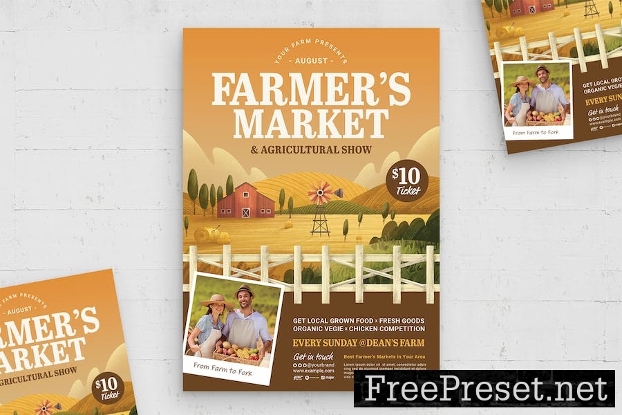 Farmers Market Flyer Template ARG9UVS