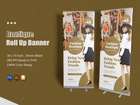 Fashion Boutique Roll Up Banner S4UDNSF