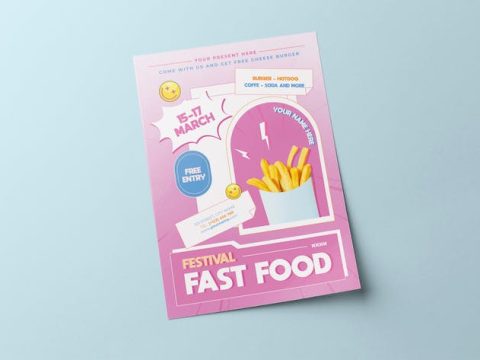 Fast Food Festival Flyer 6BNSJ5X