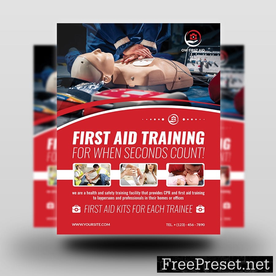 First Aid Flyer Template 4D4GGD7