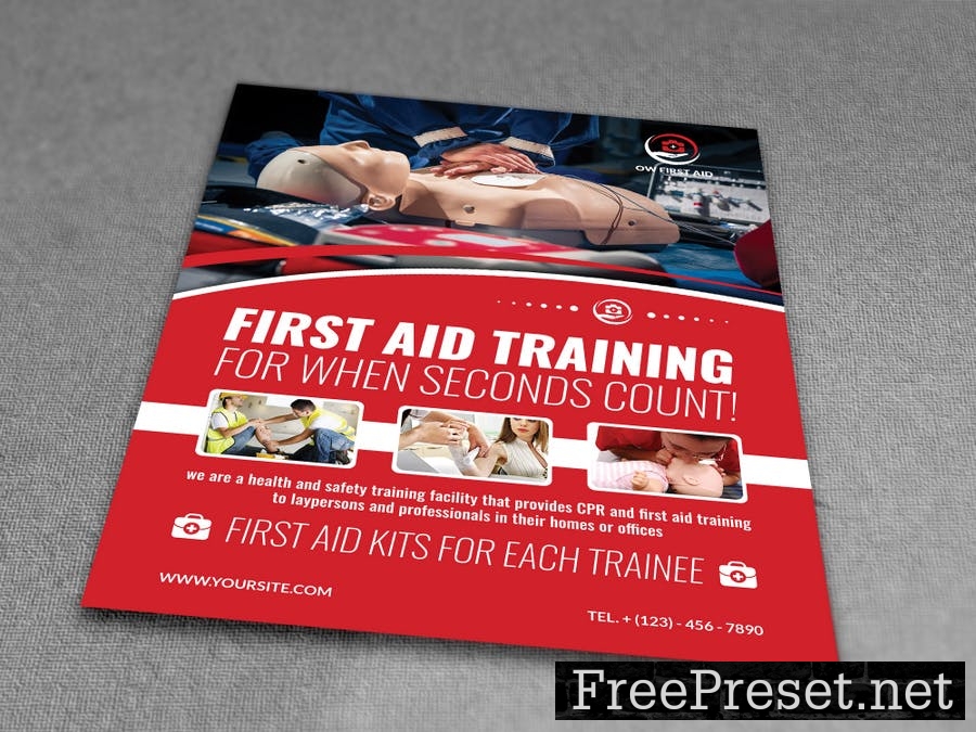 First Aid Flyer Template 4D4GGD7