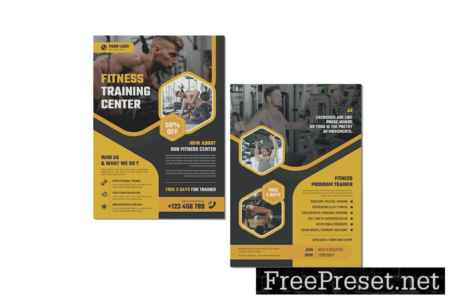 Fitness Trainer Flyer 6NTUX6B