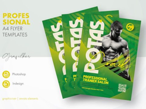 Fitness Trainer Flyer Templates 7N3QXJ6