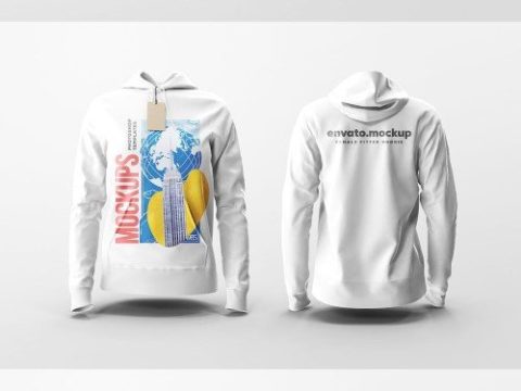 Fitted Female Hoodie Mockup