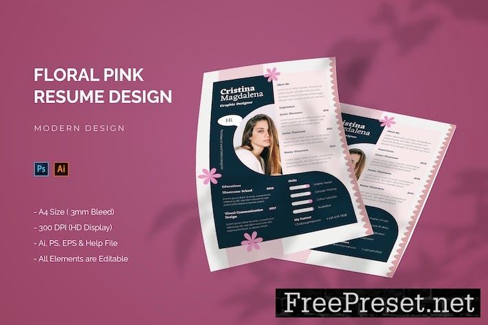 Floral Pink - Resume