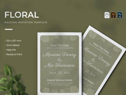 Floral - Wedding Invitation XAJFN6P