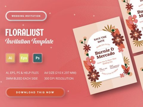 Floraliust - Wedding invitation YGKXWKE